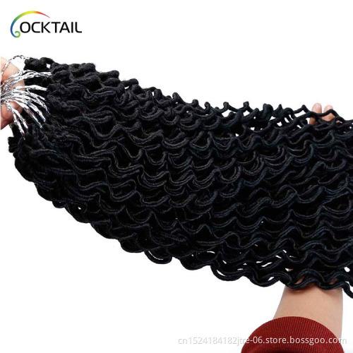 blonde wavy dreadlocks hair weave products in bulk, ombre faux dreadlocks crochet braid manufacturers